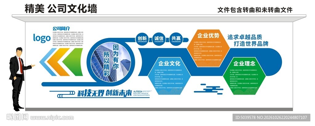 企业文化墙展板设计