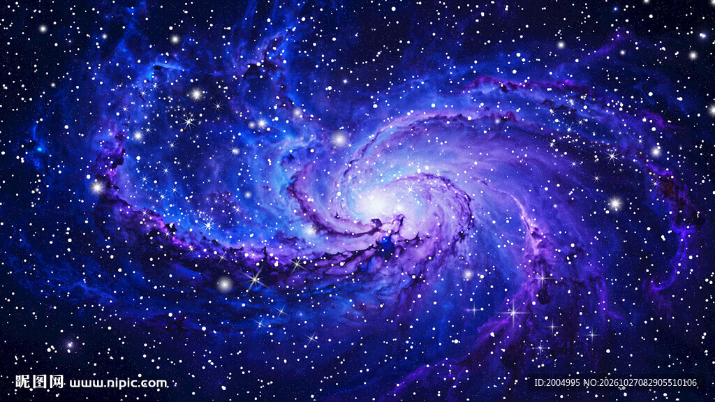 蓝紫星空