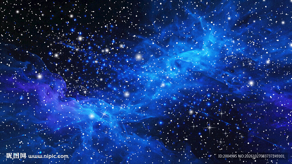 唯美蓝色星空背景