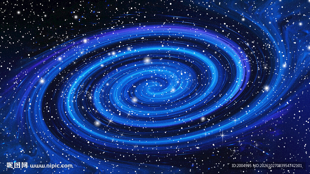 蓝色螺旋星云星空
