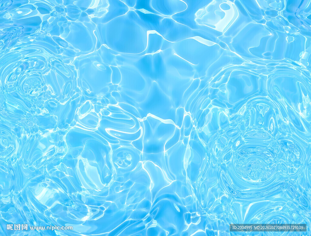 蓝色水波纹水面背景
