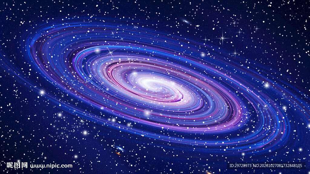 唯美螺旋星系宇宙星空