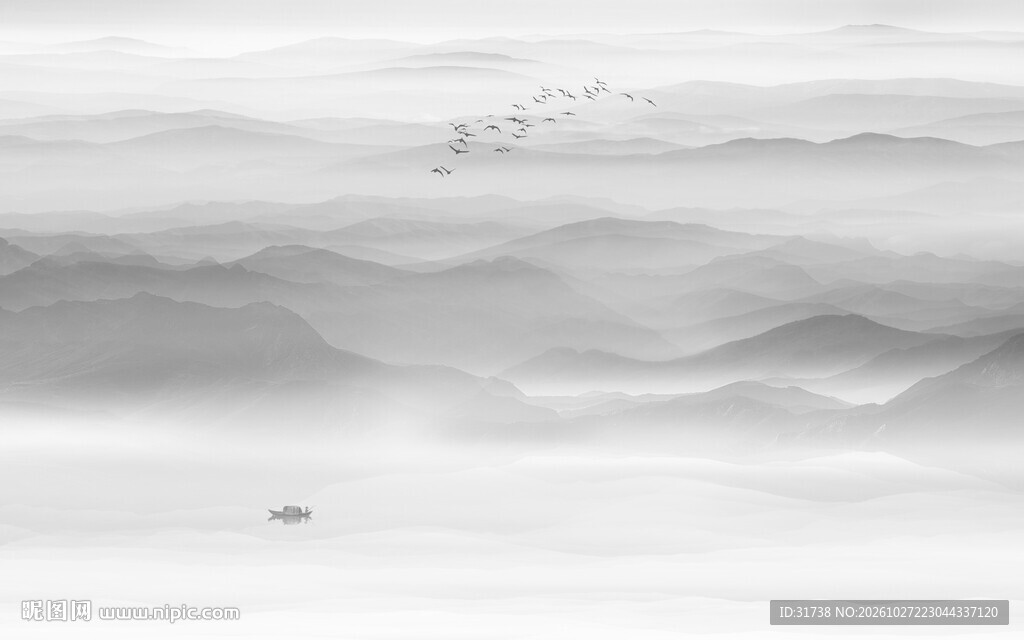 水墨山水画