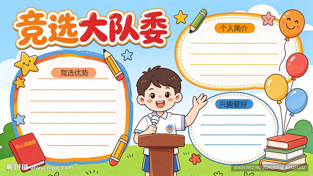 竞选大队委手抄报