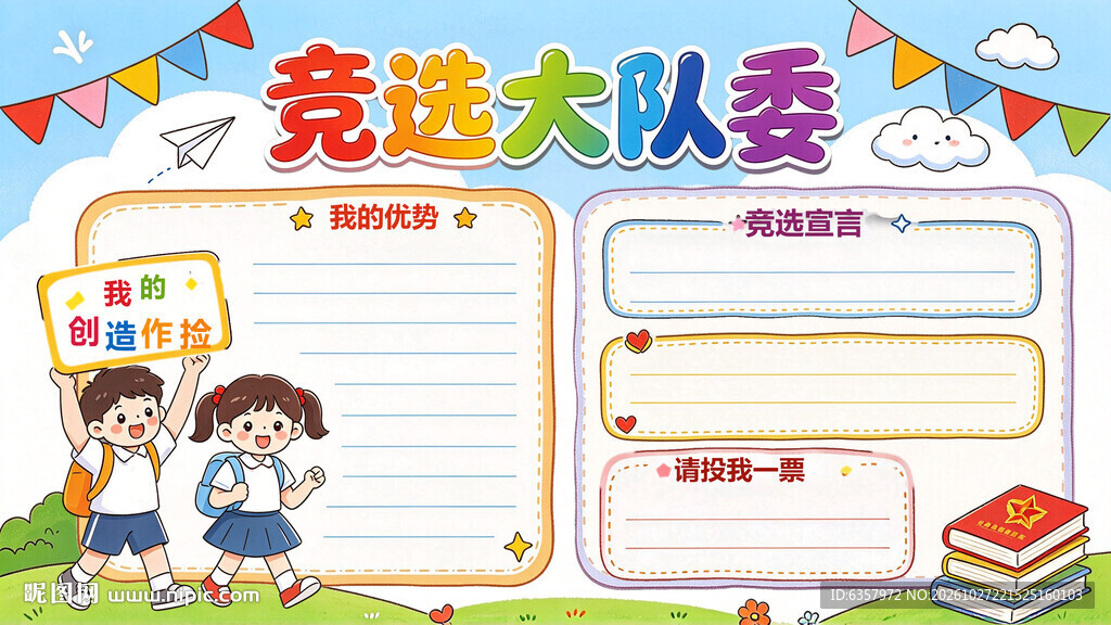 竞选大队委手抄报