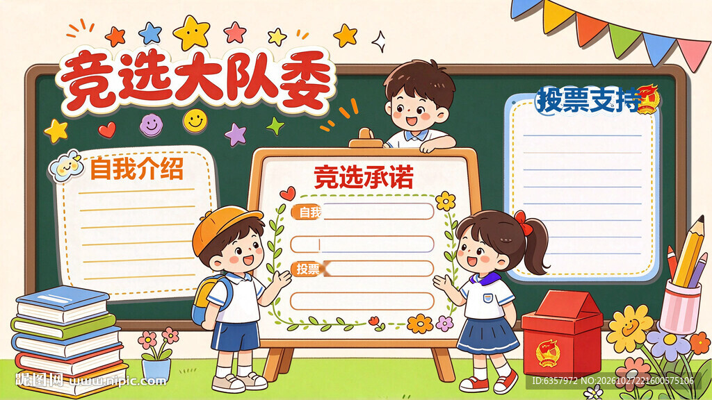 竞选大队委手抄报