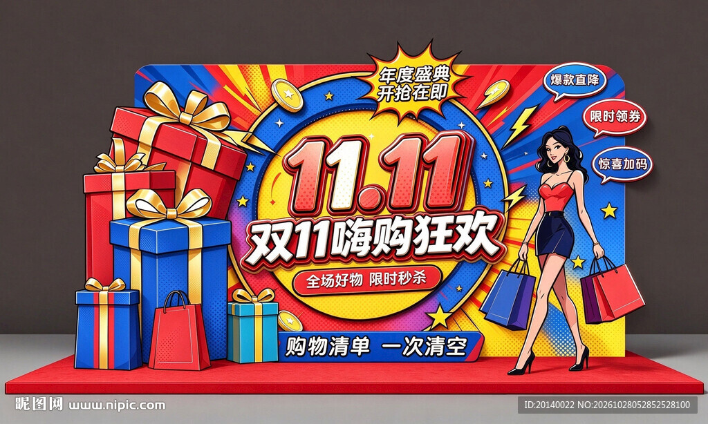 双11购物狂欢美陈