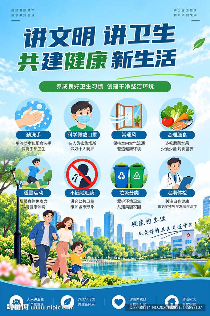 讲文明讲卫生海报