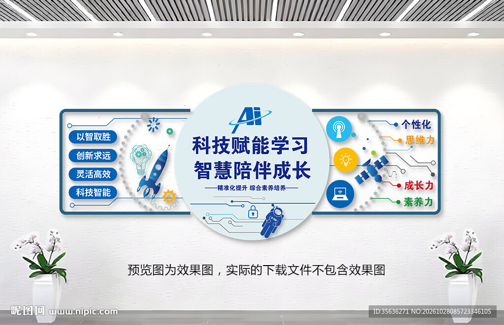 AI科技文化墙