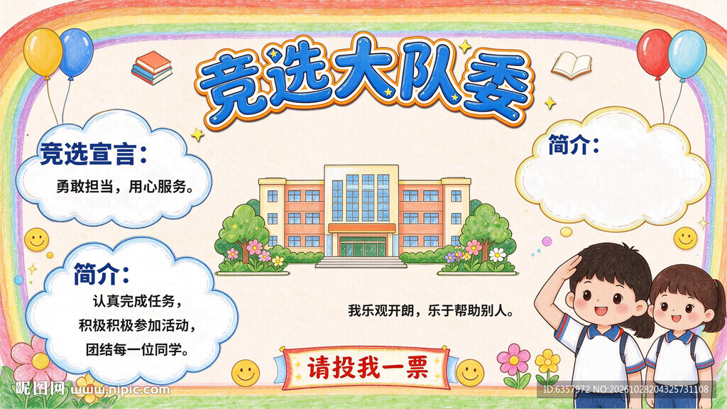 竞选大队委手抄报