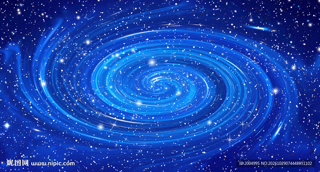蓝色星空漩涡背景