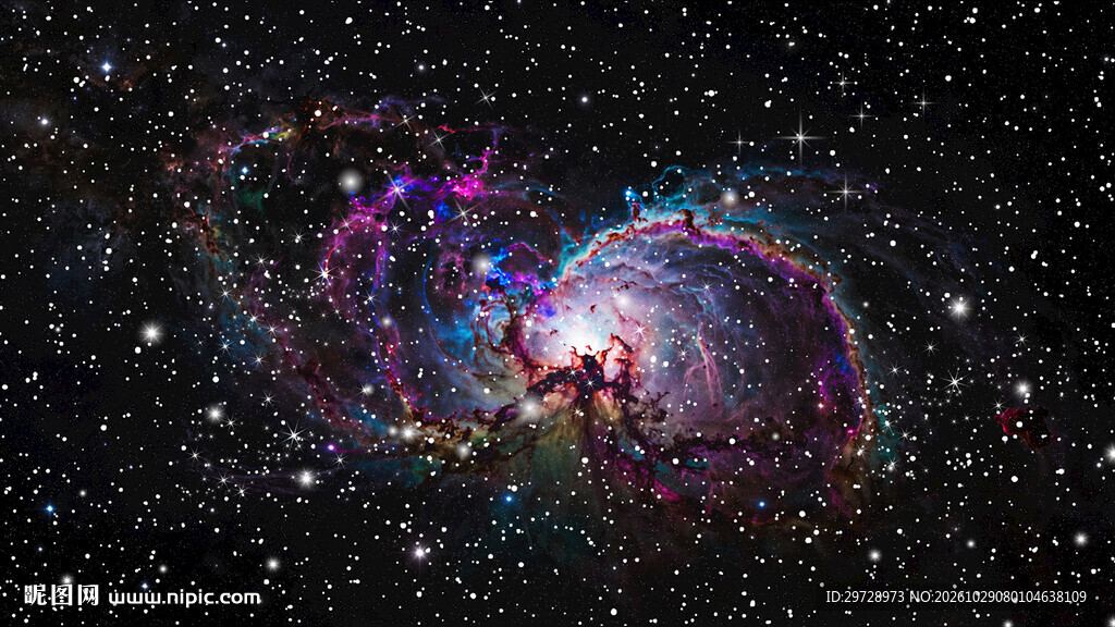 彩色抽象炫酷星空背景
