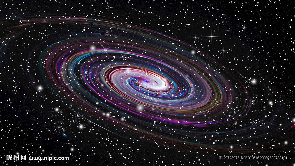 彩色漩涡星空