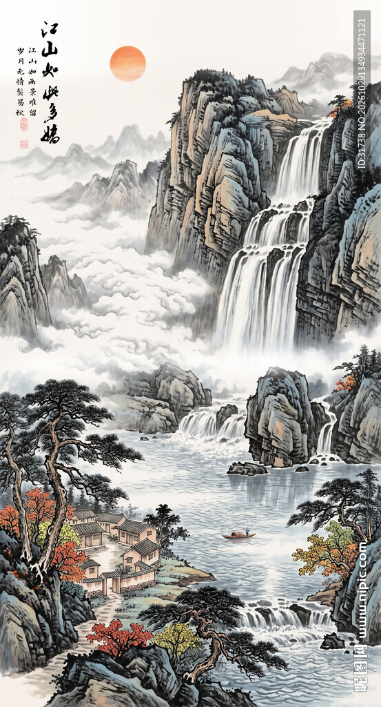 玄关山水装饰画
