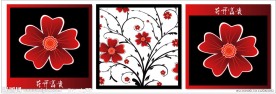 矢量无框画（红花）