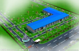 厂房绿化效果图