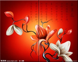无框画 花卉