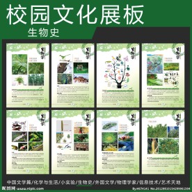 校园文化展板 生物史