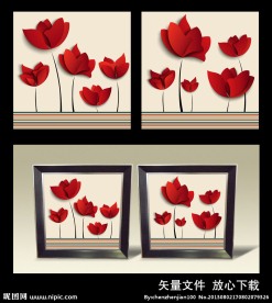 鼠绘高档花朵