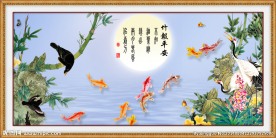 壁纸壁画 竹报平安