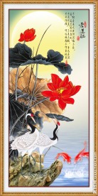 玄关画 爱莲说