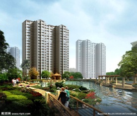 高层住宅后期效果图psd源文件