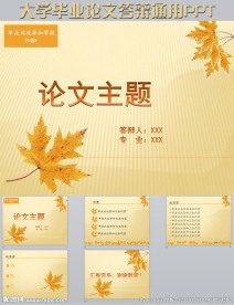 大学毕业论文答辩通用PPT