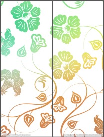简约清新花纹移门 PSD