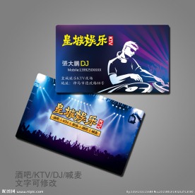 酒吧歌厅DJ名片模板