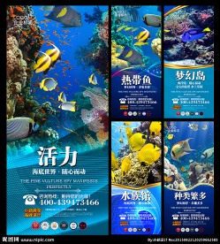水族馆易拉宝