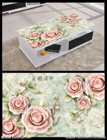 玉雕月季花3D桌面背景