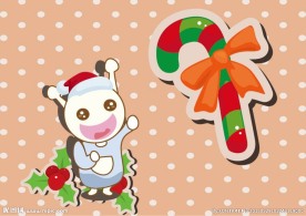 吃货星人圣诞拐杖