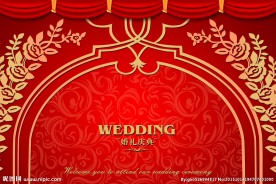 明星婚礼背景喷绘分层图片