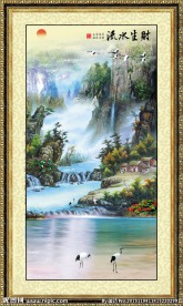 竖幅山水画