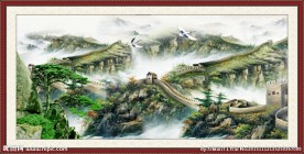 长城风景迎客松