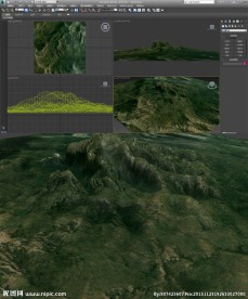 岩石山地形3d模型