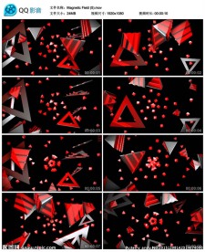 粉红色三维立体后期万花筒