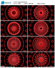 粉红色三维立体后期万花筒