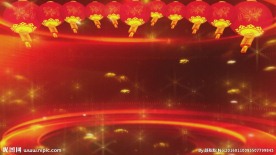喜庆红灯笼新年晚会舞台背景视频