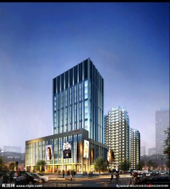 高层建筑夜景psd