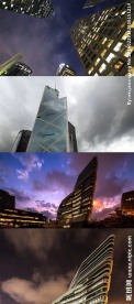 三组仰拍大楼视频素材