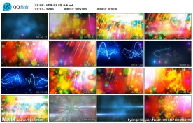 彩色粒子线条歌曲舞蹈LED背景