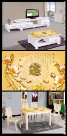 高清爱莲说孔雀立体浮雕3D桌面
