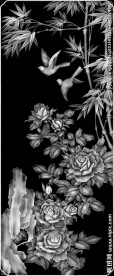 精品花鸟灰度图