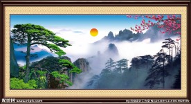 风景迎客松
