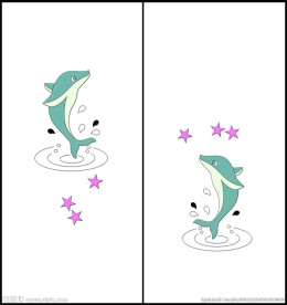 移门 卡通  海豚