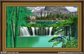 迎客松山水风景
