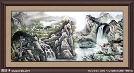 国画迎客松
