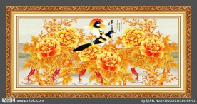 金色牡丹
