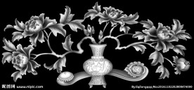 花瓶灰度图